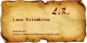 Laux Kolombina névjegykártya